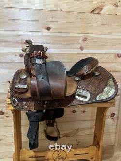 14.5 Tex Tan Hereford NBHA Barrel Racing Western Saddle