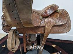 14.5 Used Longhorn Rancher Western Saddle 348-1961