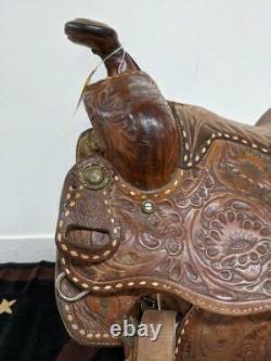 14.5 Used Longhorn Rancher Western Saddle 348-1961