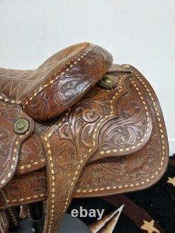 14.5 Used Longhorn Rancher Western Saddle 348-1961