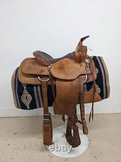 14.5 Used Longhorn Western Trail Saddle 575-3898