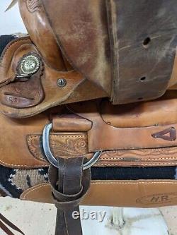 14.5 Used Longhorn Western Trail Saddle 575-3898