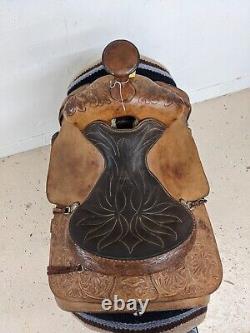 14.5 Used Longhorn Western Trail Saddle 575-3898