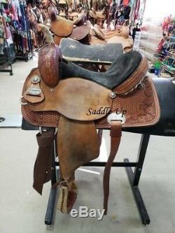 14.5 Used Reinsman Western Barrel Saddle 3-1475-1