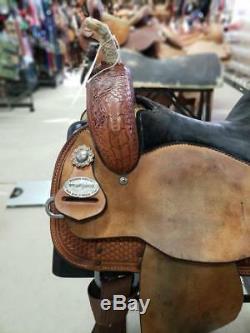 14.5 Used Reinsman Western Barrel Saddle 3-1475-1