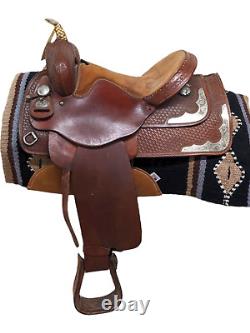 14.5 Used Simco Western Barrel Saddle 586-3980