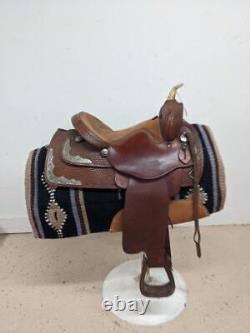 14.5 Used Simco Western Barrel Saddle 586-3980