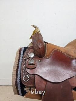 14.5 Used Simco Western Barrel Saddle 586-3980