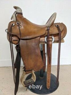 14.5 Used Todd Voborny Western A Fork Ranch Saddle 62-2184