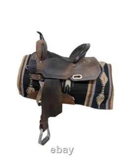 14.5 inch Used Circle Y High Horse Leona Western Barrel Saddle Wide Tree 2-1298