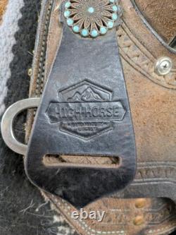 14.5 inch Used Circle Y High Horse Leona Western Barrel Saddle Wide Tree 2-1298