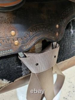 14.5 inch Used Circle Y High Horse Leona Western Barrel Saddle Wide Tree 2-1298