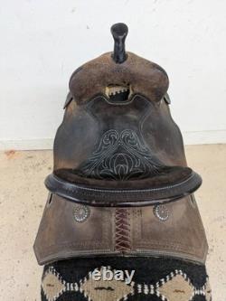 14.5 inch Used Circle Y High Horse Leona Western Barrel Saddle Wide Tree 2-1298