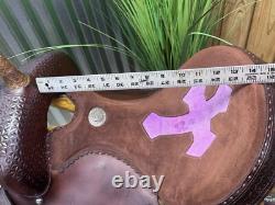 14 ALAMO Western Barrel Horse Saddle #1204 Semi Bar Top Quality