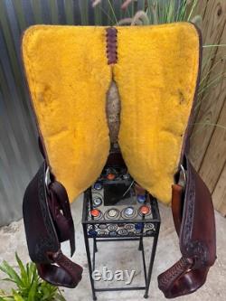 14 ALAMO Western Barrel Horse Saddle #1204 Semi Bar Top Quality