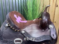 14 ALAMO Western Barrel Horse Saddle #1204 Semi Bar Top Quality