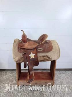 14 Alamo Saddlery Western Trophy Barrel Saddle, 6 Gullet