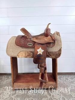 14 Alamo Saddlery Western Trophy Barrel Saddle, 6 Gullet