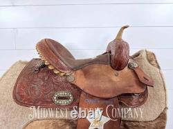 14 Alamo Saddlery Western Trophy Barrel Saddle, 6 Gullet