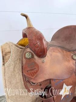 14 Alamo Saddlery Western Trophy Barrel Saddle, 6 Gullet