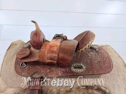 14 Alamo Saddlery Western Trophy Barrel Saddle, 6 Gullet
