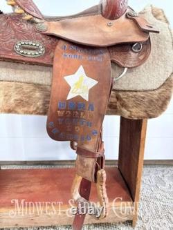 14 Alamo Saddlery Western Trophy Barrel Saddle, 6 Gullet