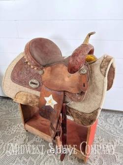 14 Alamo Saddlery Western Trophy Barrel Saddle, 6 Gullet