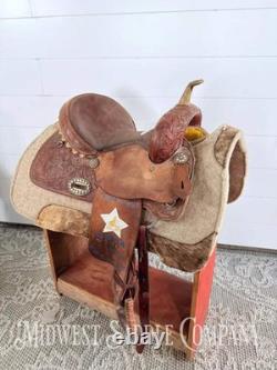 14 Alamo Saddlery Western Trophy Barrel Saddle, 6 Gullet