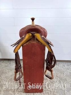 14 Alamo Saddlery Western Trophy Barrel Saddle, 6 Gullet