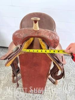 14 Alamo Saddlery Western Trophy Barrel Saddle, 6 Gullet