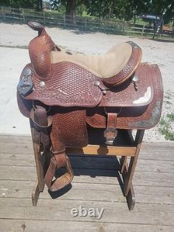 14 Alamo Western Show Saddle 6-1/2 Gullet