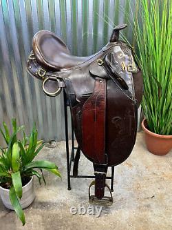 14 Australian Western Horse Trail Saddle w Horn Aussie