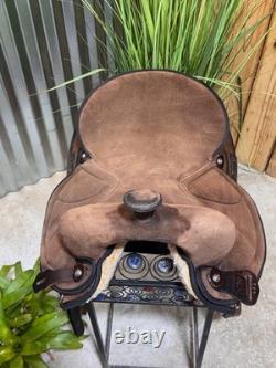 14 BIG HORN Brown Western Trail Saddle #499 Light Weight Cordura