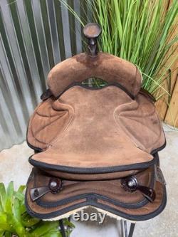 14 BIG HORN Brown Western Trail Saddle #499 Light Weight Cordura
