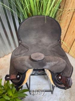 14 BIG HORN Brown Western Trail Saddle #499 Light Weight Cordura