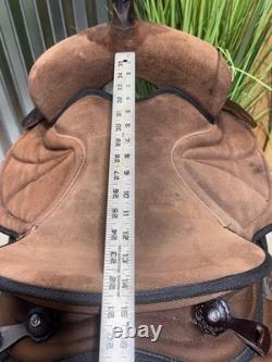 14 BIG HORN Brown Western Trail Saddle #499 Light Weight Cordura