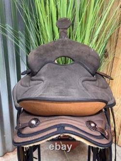 14 BIG HORN Brown Western Trail Saddle #499 Light Weight Cordura