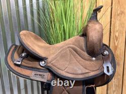 14 BIG HORN Brown Western Trail Saddle #499 Light Weight Cordura
