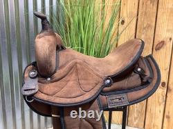 14 BIG HORN Brown Western Trail Saddle #499 Light Weight Cordura