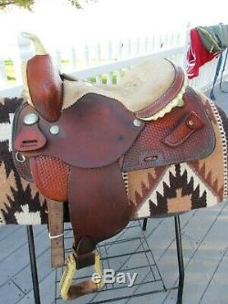 14'' BUFFALO SADDLERY western barrel saddle SQHB