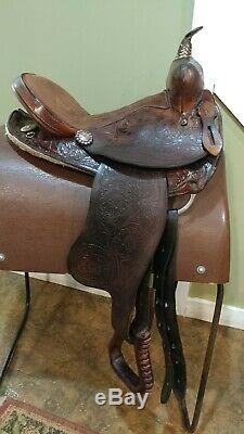 14 Barrel Racing Western Leather Saddle With Bling-SQHB-GUC