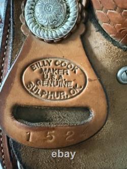 14 Billy Cook Brown Leather Traditional Western Saddle Model 1524