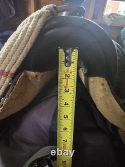 14 Black Leather Traditional Western Pleasure/Trail Saddle for Horse