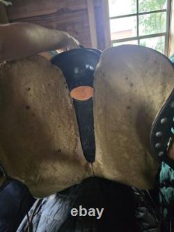 14 Black Leather Traditional Western Pleasure/Trail Saddle for Horse