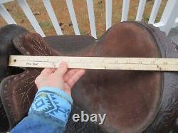 14'' Brown Circle Y Western saddle SQH BARS