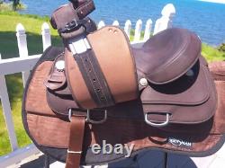 14'' Brown Wintec Western Trail saddle QH BARS