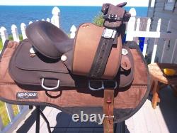 14'' Brown Wintec Western Trail saddle QH BARS