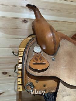 14 Circle Y Flex-Lite Barrel Racing Mounted Shooting Western Saddle Model 1540