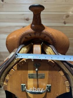 14 Circle Y Flex-Lite Barrel Racing Mounted Shooting Western Saddle Model 1540