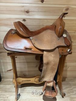 14 Circle Y Flex-Lite Barrel Racing Mounted Shooting Western Saddle Model 1540